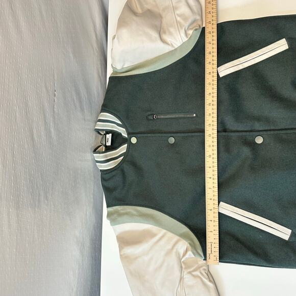 Nike Sportswear Destroyer Womens XS Jacket Wool Leather Varsity Green FN3672 - Picture 14 of 15